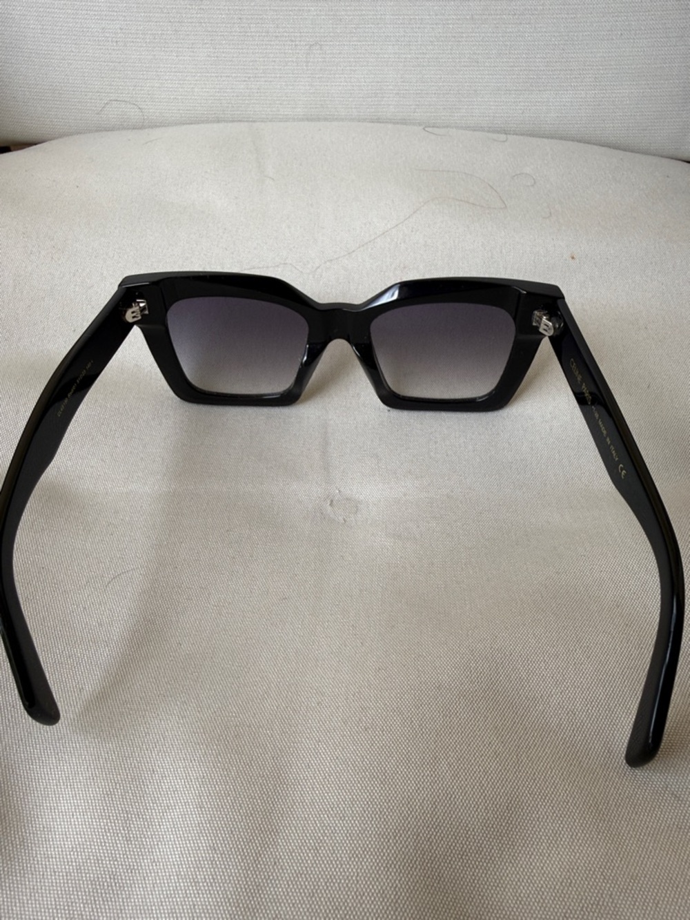 Celine Black Oversized Square Acetate Sunglasses 🕶️ with Gradient Lenses Italy - Picture 14 of 16